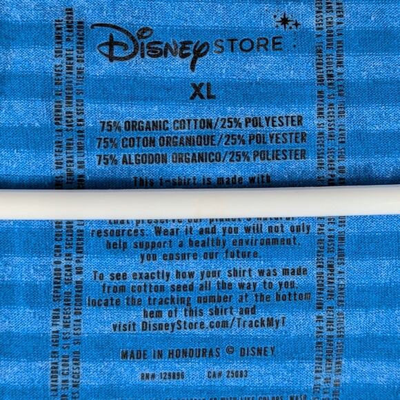 Disney Store Mickey Minnie New York City Graphic T Shirt XL Blue Stripe Tee - Picture 2 of 3